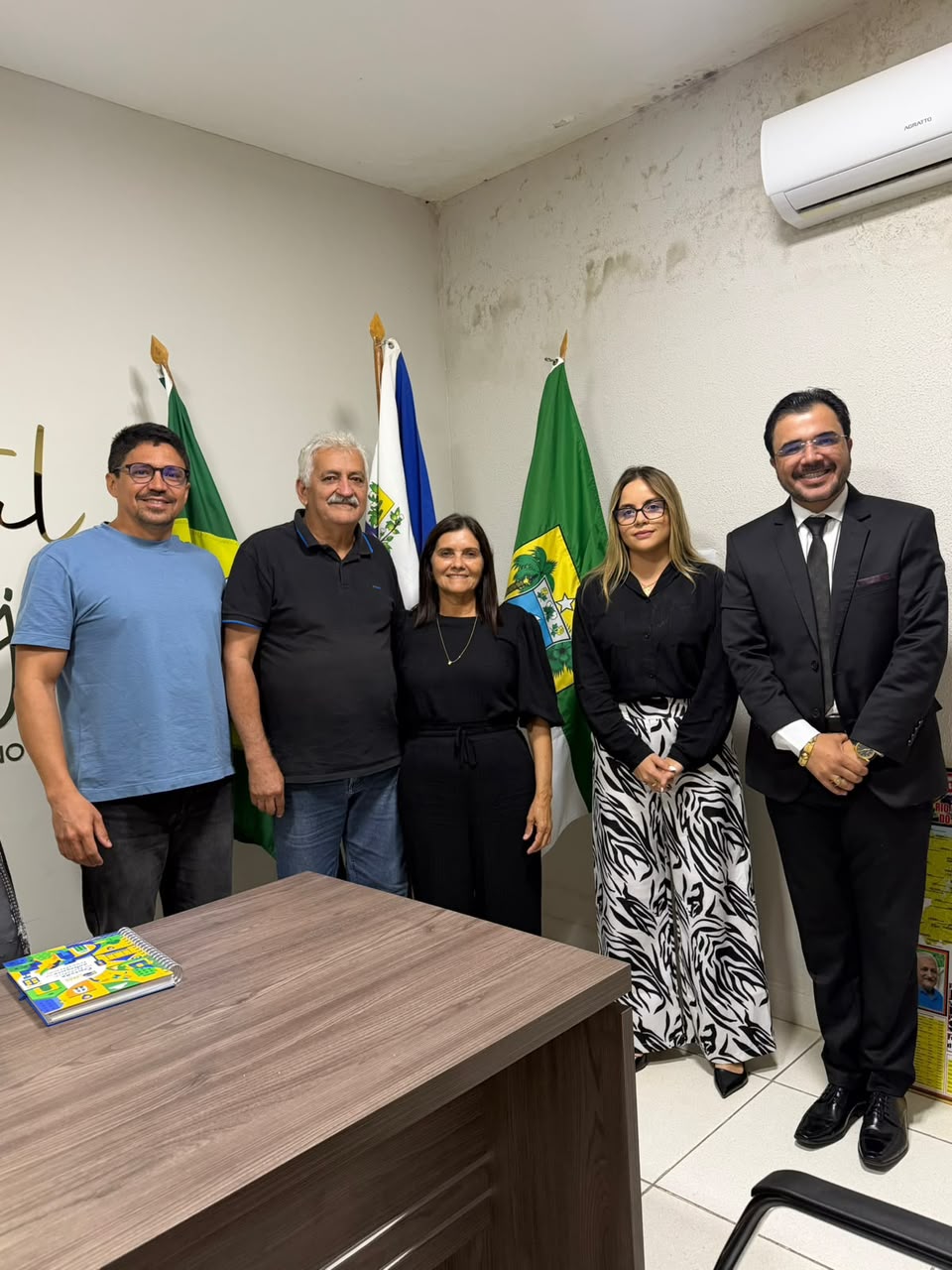 Dirigentes da FACIS durante agenda de reuni&otilde;es com gestores municipais